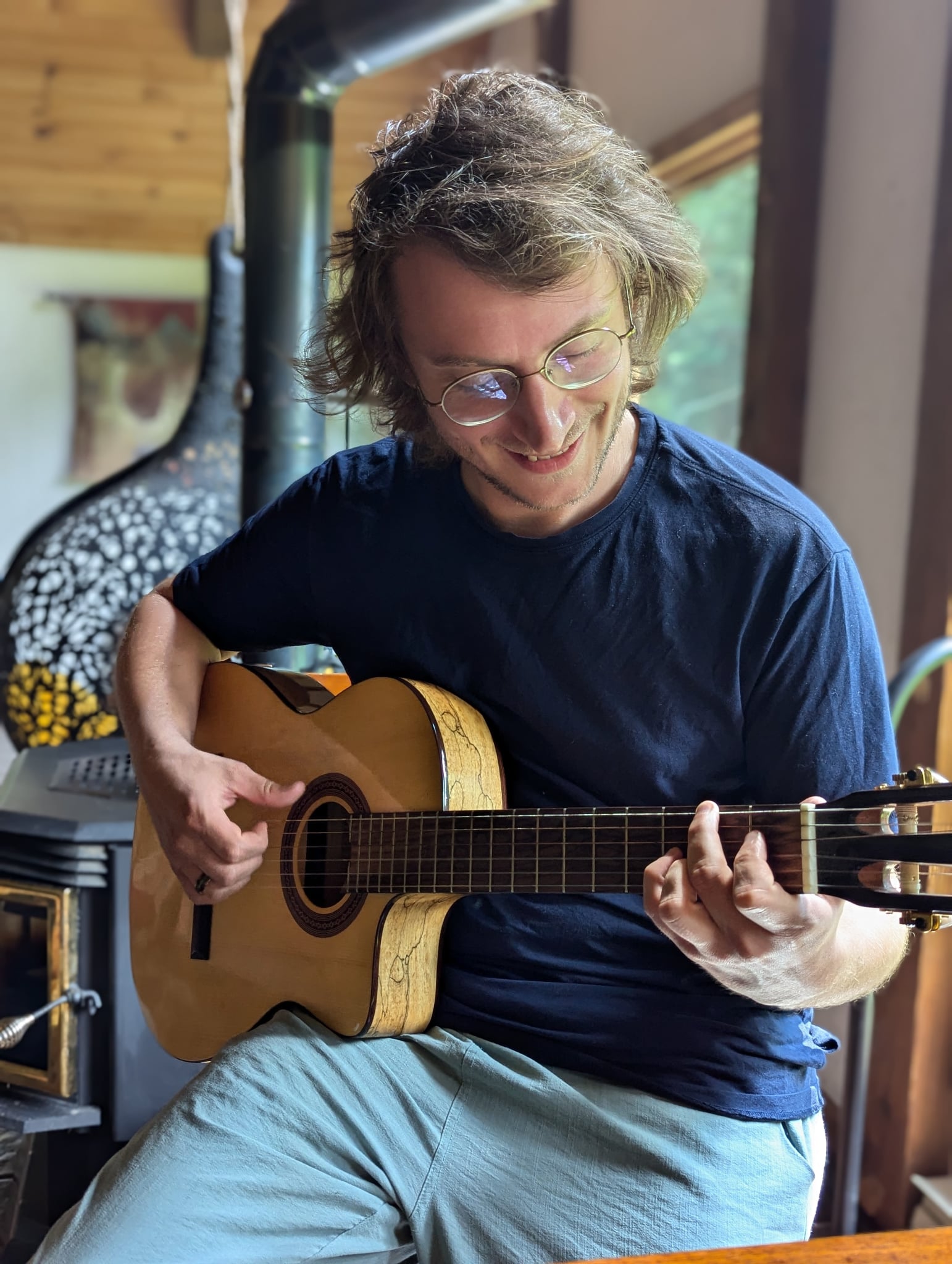 Chris playing guitar